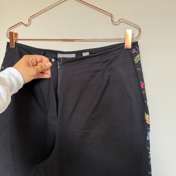 Kate Hill Womens Pants Size 14W Cottage Spring Feminine Teacher Modest Floral - Picture 6 of 7